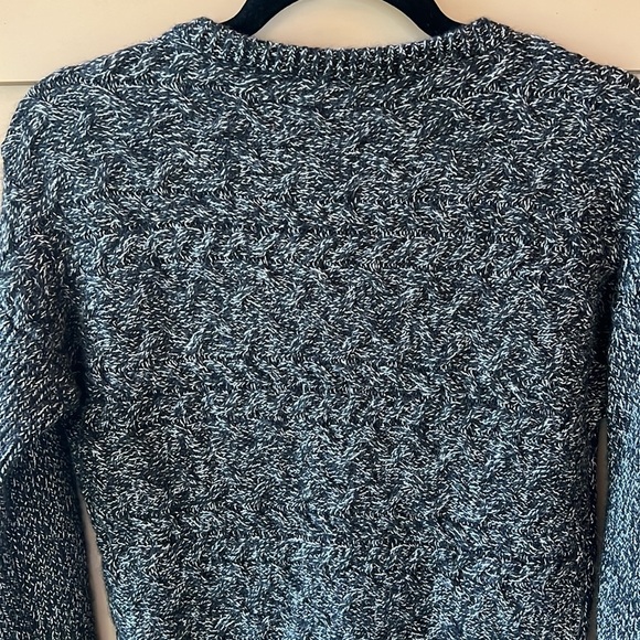 Athleta Northern Lights Asymmetrical Wool Cashmere Marbled Sweater Side Zip Sz S - Picture 9 of 9